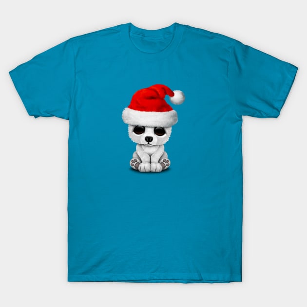 Baby Polar Bear Wearing a Santa Hat T-Shirt by jeffbartels